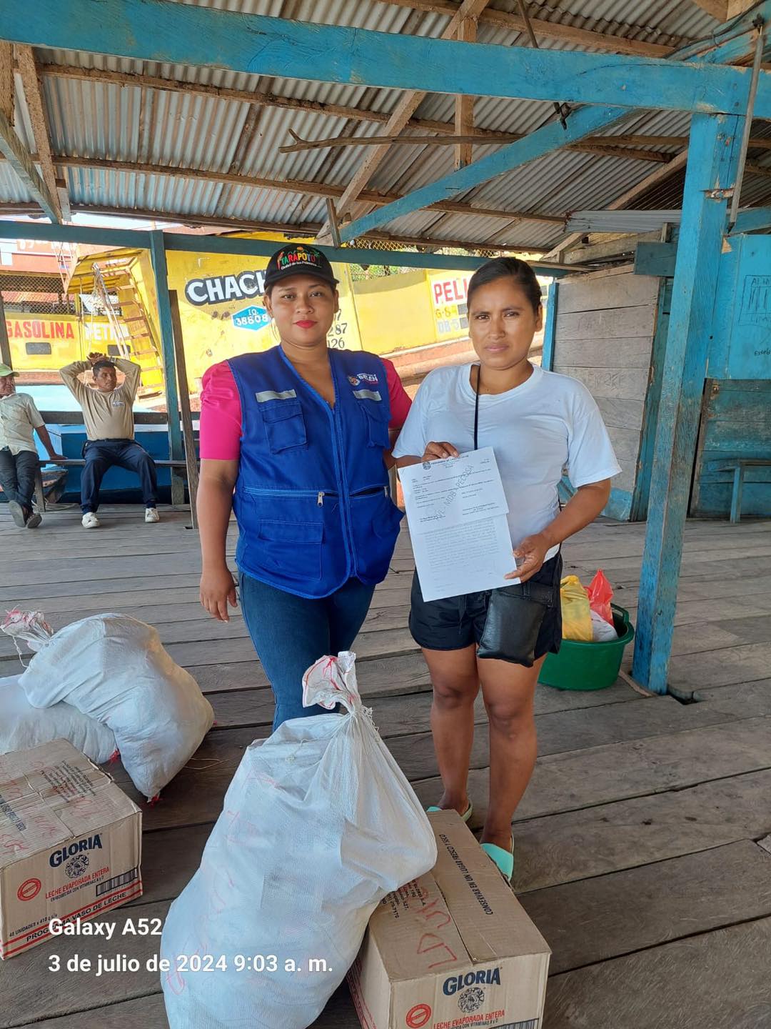 Municipalidad Distrital de Belén realizó la distribución de insumos del Programa Vaso de Leche en el Caserío Isla Iquitos