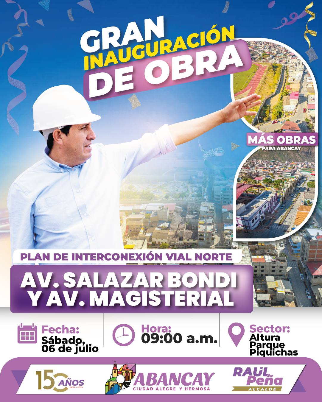 MPA: Fomentando La Integración Vial En Abancay: Pronta Inauguración De Las Avenidas Salazar Bondy Y Magisterial En Villa Ampay.