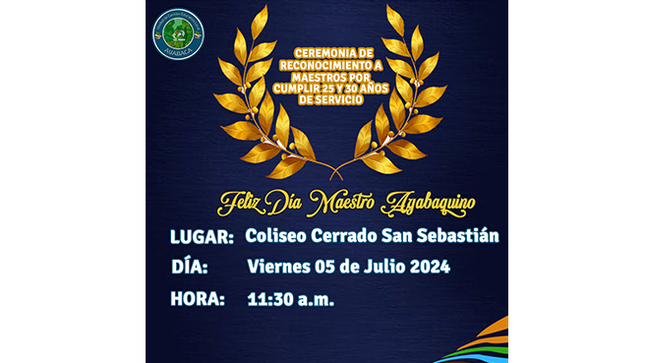 Reconocimiento al Maestro por su día
