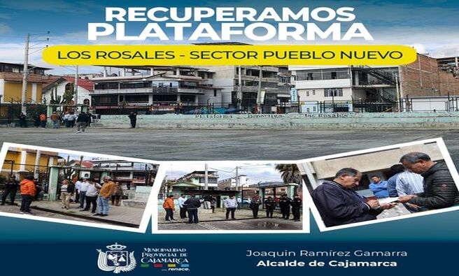 📌La Municipalidad Provincial de Cajamarca, a través de la subgerencia de Participación Vecinal y Registro Civil y el procurador Público Municipal, realizaron la recuperación extrajudicial de bienes municipales de la plataforma 𝑳𝑶𝑺 𝑹𝑶𝑺𝑨𝑳𝑬𝑺 con partida electrónica N° 11069122 ubicado en Jr. Los Fresnos en el sector 05 Pueblo Nuevo en atención al expediente 2024040221 y en mérito a la Ordenanza Municipal N° 585-2016-CMPC y a la ley N° 30230.
🚨Por versión de los propios vecinos, era utilizada con fines de lucro y no para fomentar el deporte entre los vecinos.
✅Desde la comuna local, seguiremos impulsando acciones que ayuden a seguir recuperando espacios públicos en beneficio de la niñez y juventud de Cajamarca.