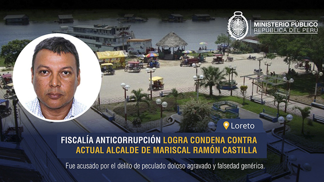 Loreto: Fiscalía anticorrupción logra condena contra actual alcalde de Mariscal Ramón Castilla