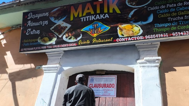 La Municipalidad Provincial de Puno clausura a cantina con fachada de restaurante