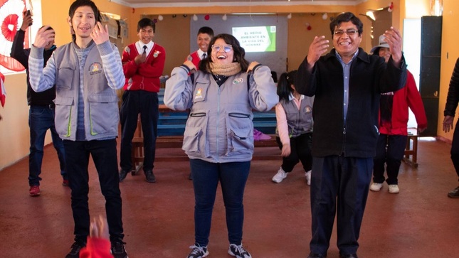 Estudiantes del centro poblado de Collacchi son capacitados sobre el cuidado ambiental