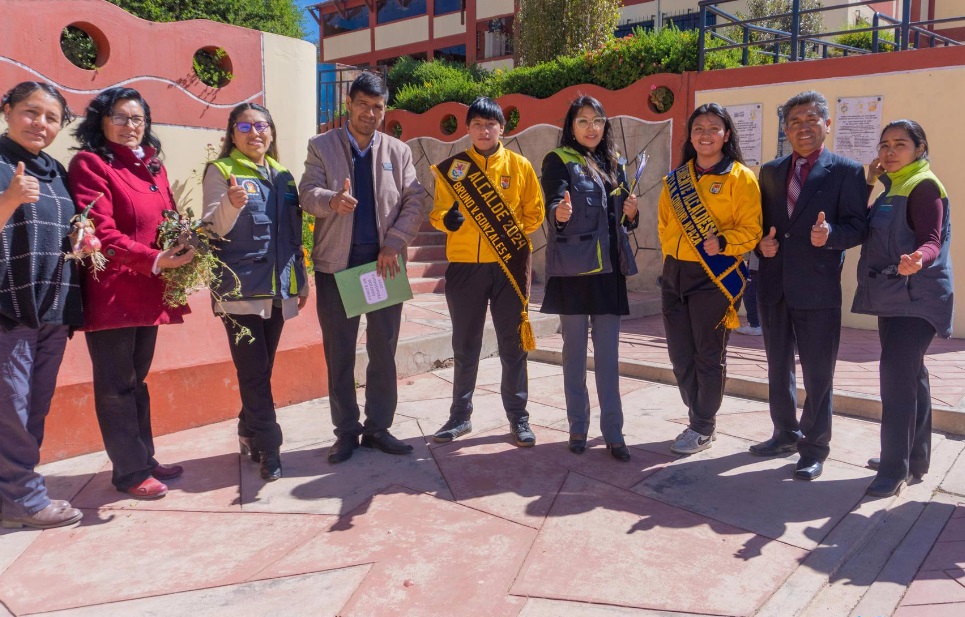 ¡Instituciones con responsabilidad ambiental! Municipalidad de Puno realiza visita a instituciones educativas
