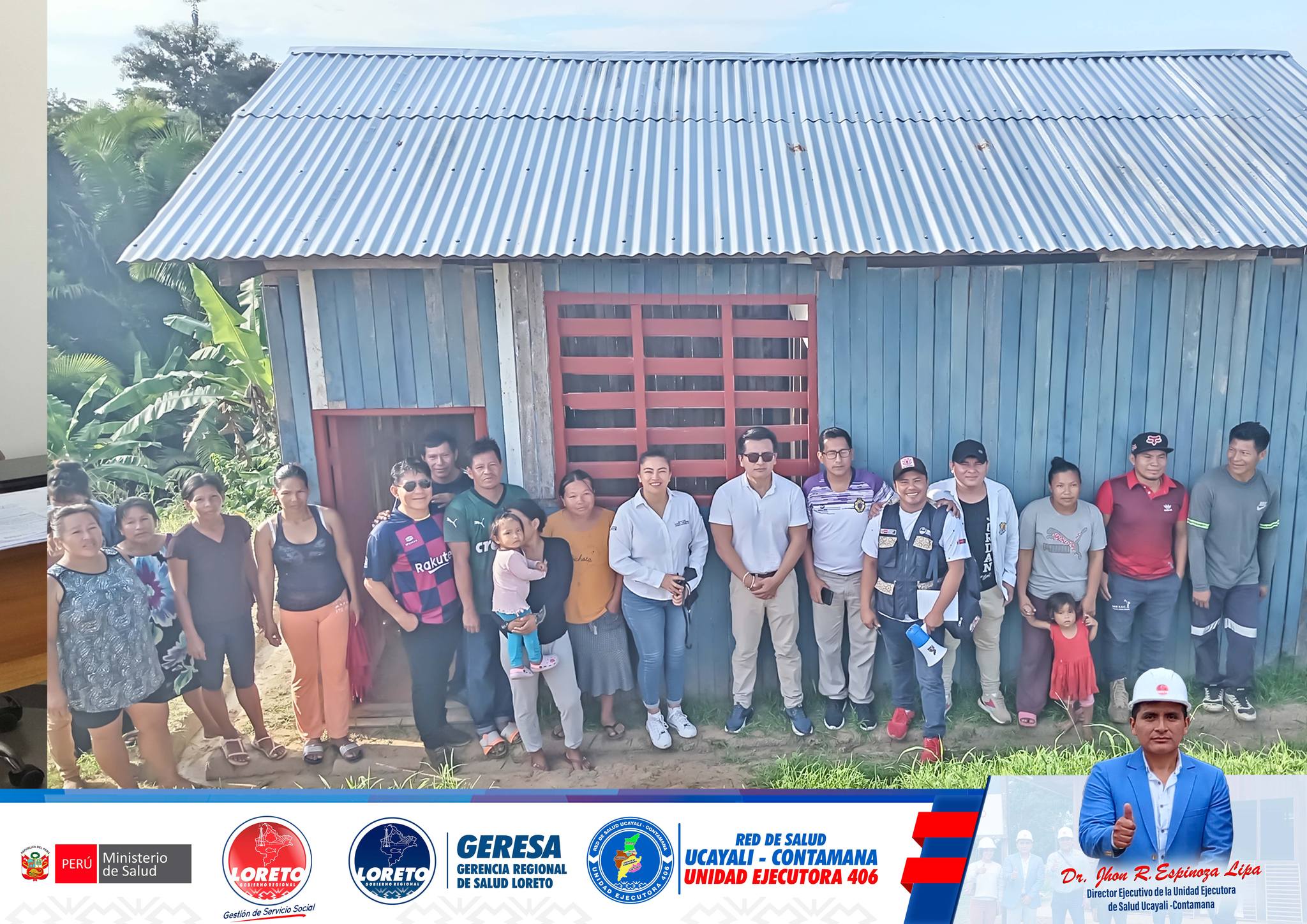 El Director Ejecutivo de la Red de Salud Ucayali - Contamana, MC. Jhon Ricardo Espinoza Lipa, visito la CC.NN. Bellavista, Canaán de Cachiyacu y el Centro Poblado de Santa Rosa de Cashiboya