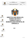 Vista preliminar de documento DIRECTIVA QUE REGULA EL CODIGO DE ÉTICA Y CONDUCTA EN LA MUNICIPALIDAD DISTRITAL DE SURQUILLO - ALCALDIA