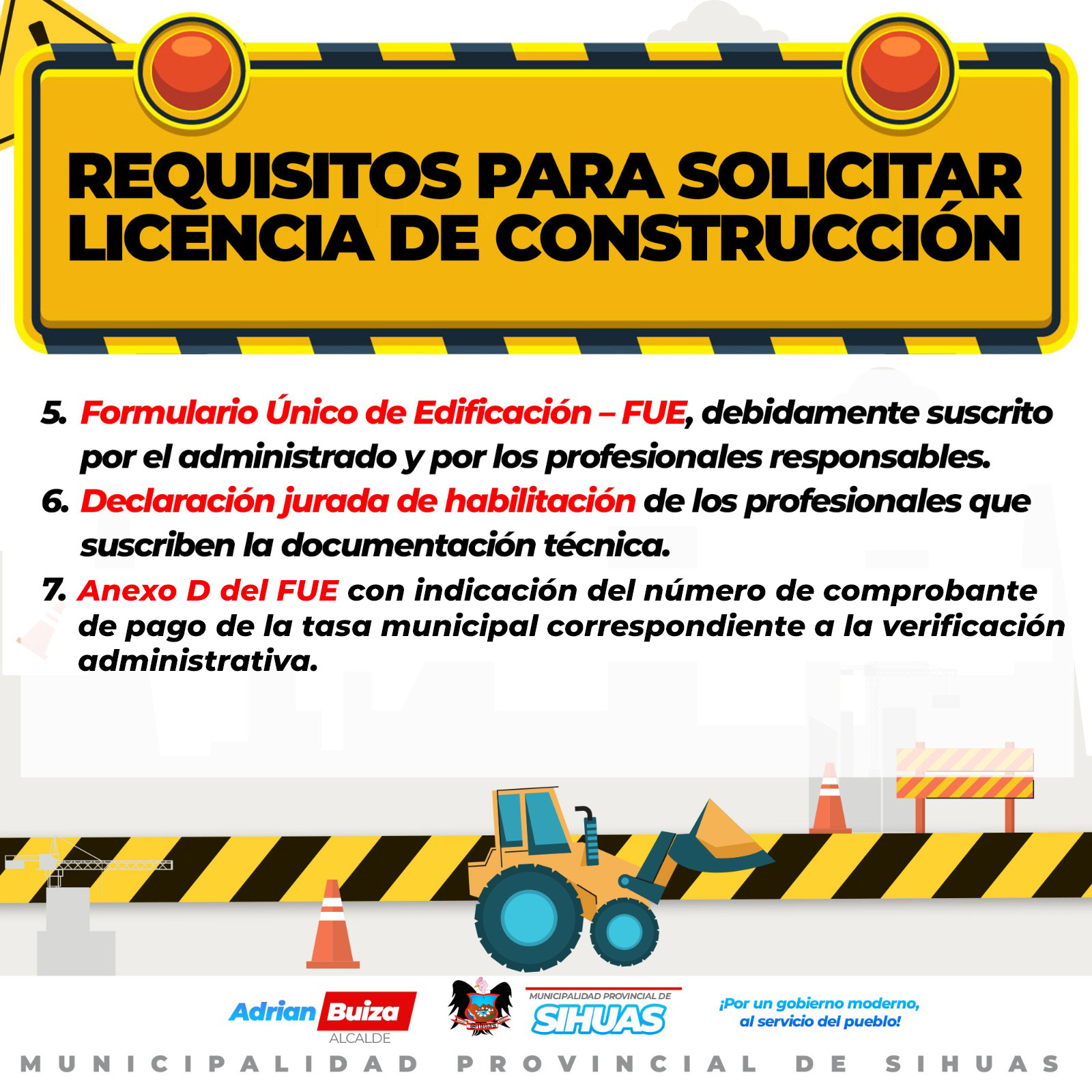 ยก๐๐ง๐๐ก๐๐๐ขฬ๐ก ๐ฉ๐๐๐๐ก๐ข ๐ฆ๐๐๐จ๐๐ฆ๐๐ก๐ข!
La Municipalidad Provincial de Sihuas desea recordarles la importancia de cumplir con las normativas municipales para evitar multas y sanciones innecesarias.
Recuerden que, antes de iniciar cualquier obra en sus propiedades, es imprescindible obtener la licencia de edificaciรณn correspondiente. Asimismo, si necesitan ocupar las vรญas pรบblicas, no olviden solicitar la autorizaciรณn municipal respectiva.
๐๐๐ถ๐๐ฒ๐บ๐ผ๐ ๐๐ฎ๐ป๐ฐ๐ถ๐ผ๐ป๐ฒ๐ ๐ ๐บ๐๐น๐๐ฎ๐, ๐ฝ๐ฒ๐ฟ๐ผ, ๐๐ผ๐ฏ๐ฟ๐ฒ ๐๐ผ๐ฑ๐ผ, ๐ฐ๐๐ถ๐ฑ๐ฒ๐บ๐ผ๐ ๐ป๐๐ฒ๐๐๐ฟ๐ผ๐ ๐ฒ๐๐ฝ๐ฎ๐ฐ๐ถ๐ผ๐ ๐ฝ๐ฬ๐ฏ๐น๐ถ๐ฐ๐ผ๐.
ยกJuntos construyamos un Sihuas ordenado y prรณspero! ยก๐ฆ๐ถ๐ต๐๐ฎ๐, ๐น๐ผ ๐ต๐ฎ๐ฐ๐ฒ๐บ๐ผ๐ ๐๐ผ๐ฑ๐ผ๐!
Asimismo, conoce cuรกles son los ๐ฅ๐๐ค๐จ๐๐ฆ๐๐ง๐ข๐ฆ ๐ฃ๐๐ฅ๐ ๐ฆ๐ข๐๐๐๐๐ง๐๐ฅ ๐๐ ๐๐๐๐๐ก๐๐๐ ๐๐ ๐๐ข๐ก๐ฆ๐ง๐ฅ๐จ๐๐๐๐ขฬ๐ก: