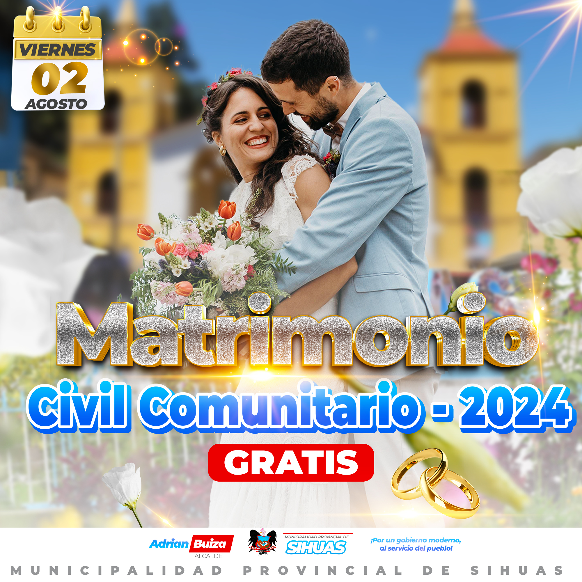 ¡ATENCIÓN PAREJAS ENAMORADAS!
¿Están listos para dar el siguiente paso en su relación?
La Municipalidad Provincial de Sihuas se complace en anunciar: ¡Una buena iniciativa para formalizar!
Mediante la Ordenanza Municipal Nº 006-2024-MPS, se autoriza la celebración del 𝗠𝗮𝘁𝗿𝗶𝗺𝗼𝗻𝗶𝗼 𝗖𝗶𝘃𝗶𝗹 𝗖𝗼𝗺𝘂𝗻𝗶𝘁𝗮𝗿𝗶𝗼 𝟮𝟬𝟮𝟰, con la exoneración del pago de los derechos administrativos que la comuna provincial puede emitir. Para mayor información puedes comunicarte a los siguientes números telefónicos:
959552581
939670095
También puedes acercarte a la oficina de Registro Civil de la institución.
¡El Matrimonio Civil Comunitario 2024 está a la vuelta de la esquina, y ustedes son los invitados de honor!
Conoce un poco más de la ordenanza que aprueba esta gran celebración de unidad y compromiso: https://www.gob.pe/institucion/munisihuas/normas-legales/5651153-006-2024-mps-a?fbclid=IwZXh0bgNhZW0CMTAAAR2ZApD7VseDdoohU-WMa-LJpNsHJKXXqSZIw4Ne27qaKbDy7qo2XNlZ0OE_aem_yKyWwtjWVzfmHgreG2j61Q