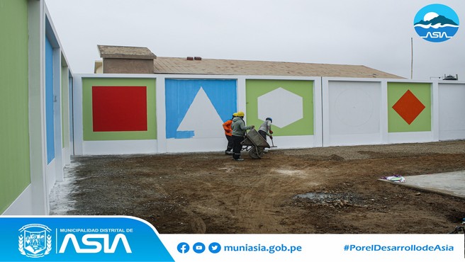 Con un avance del 80% se viene ejecutando la obra de construcción del cerco perimétrico en el PRONOEI "Mi Joyita" del anexo La Joya, donde más de 30 estudiantes serán beneficiados.
La moderna infraestructura se ejecuta con la finalidad de garantizar que nuestros niños y niñas reciban una educación de calidad en ambientes cómodos y seguros.
#MunicipalidadDistritalDeAsia
#PorelDesarrollodeAsia
#IsaiasAlcantaraAlcaldedeAsia
