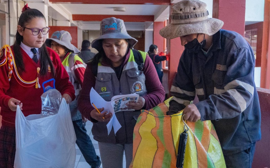 ¡Juntos por un Puno ecosostenible! Más de dos toneladas de residuos aprovechables fueron acopiados