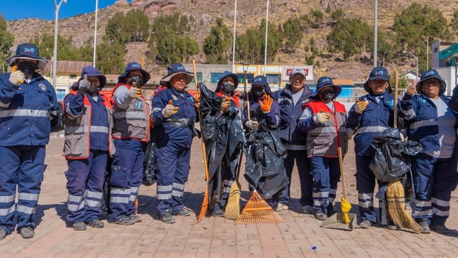 ¡Tercer día de jornada de limpieza! Municipalidad de Puno recolectó más de ocho toneladas de residuos sólidos en Ichu