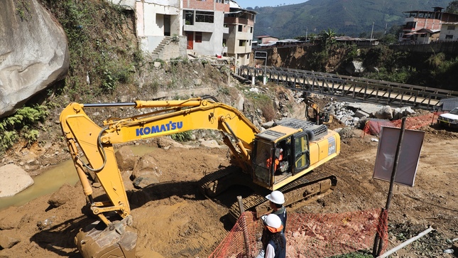 Avanza a toda máquina reparación de defensa ribereña de quebrada Limón que beneficiará a 52 caseríos de Canchaque