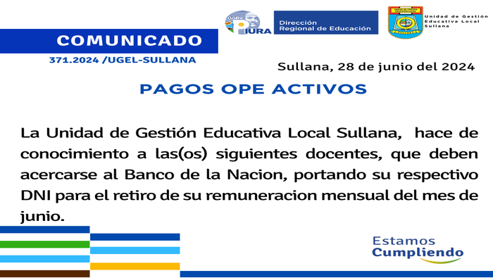 Comunicado N°371-2024