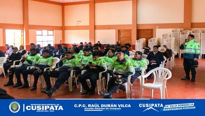 Alcalde del distrito de Cusipata participo en la ReuniΓ³n de Consulta publica de seguridad Ciudadana - COPROSEC