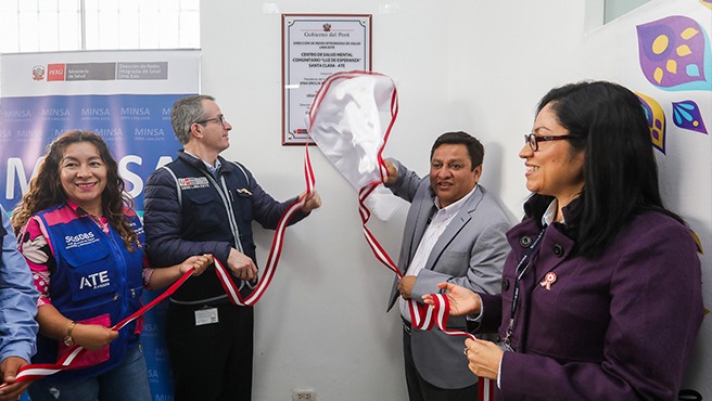 Ministro de Salud inaugura Centro de Salud Mental Comunitaria que atenderá más de 200 000 vecinos de Ate