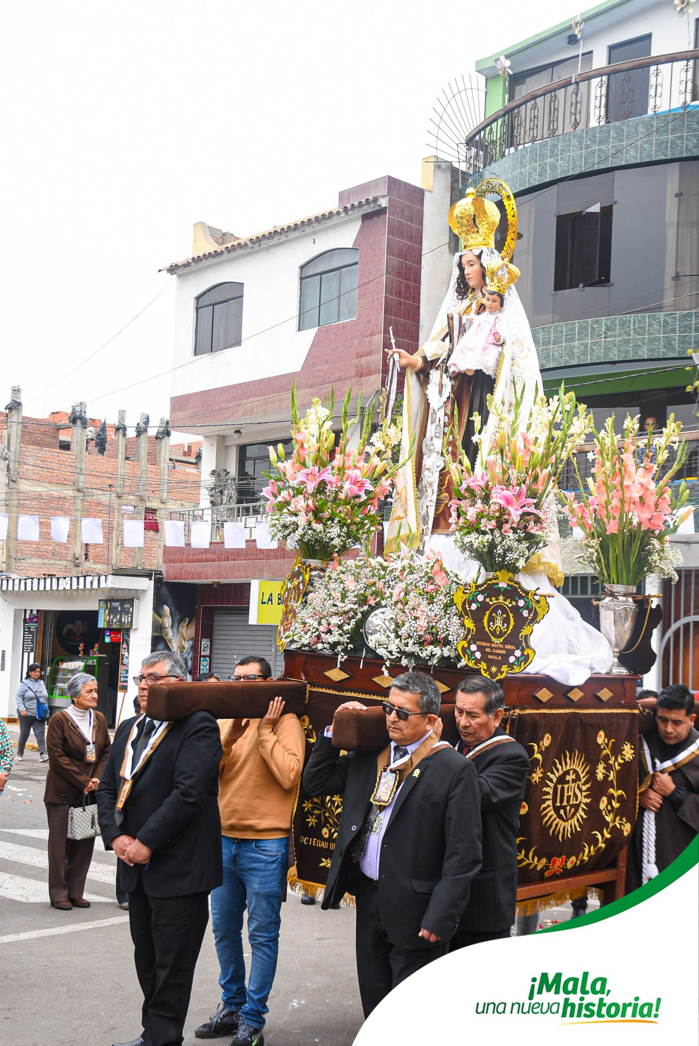 Recibimiento a la Sociedad de la Santísima Virgen del Carmen de Mala