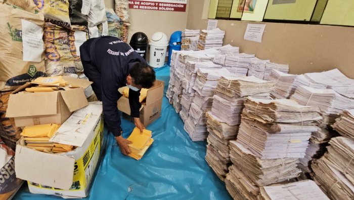 Corte Superior de Piura logró recolectar 465 metros lineales de documentos administrativos