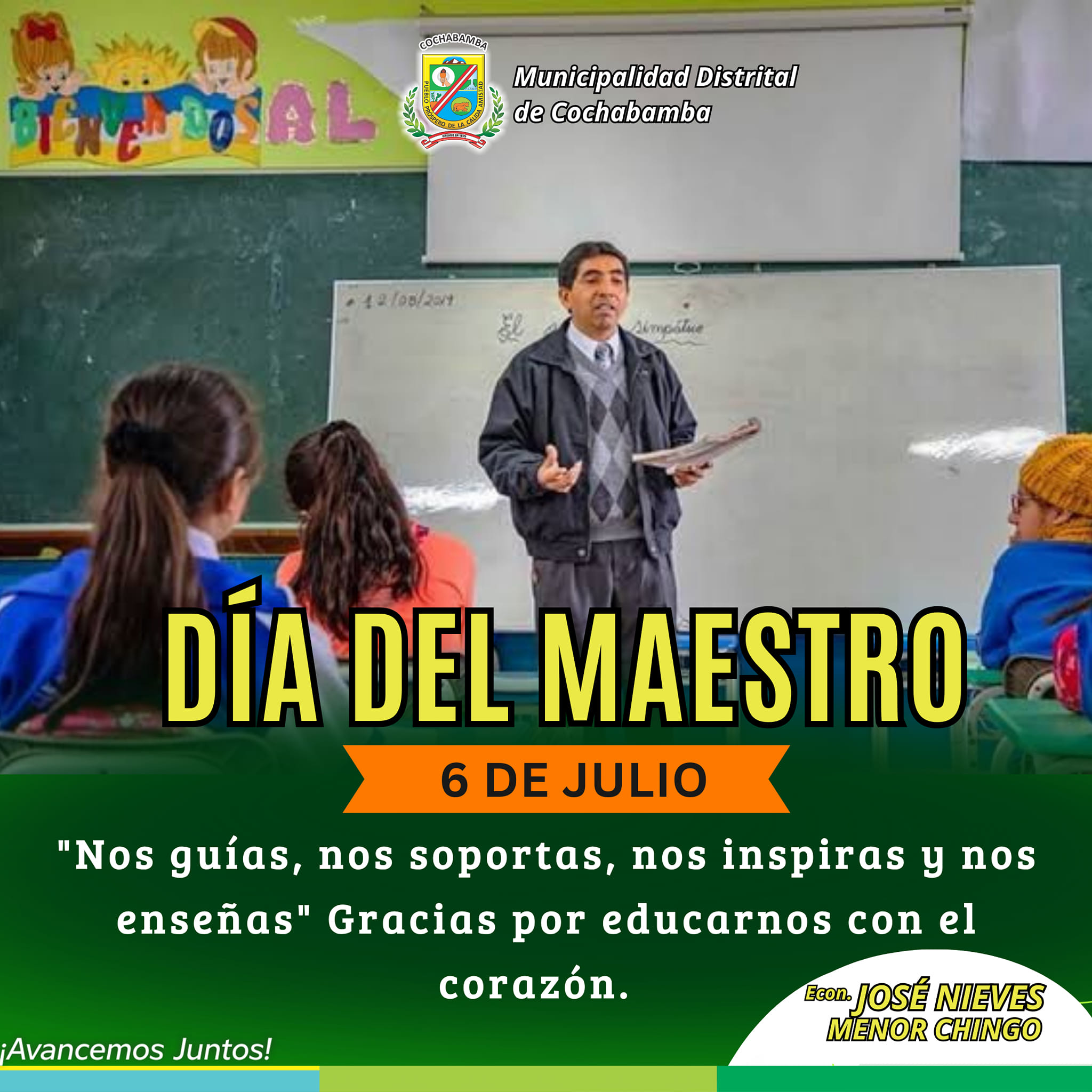 Archivo JPG de mensaje de felicitación por el día del maestro.