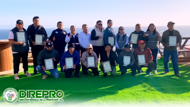 El Director Regional de la Producción de Ica premio a los ganadores regionales del evento “Pescadores Artesanales del Año 2024”