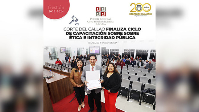 Juezas y servidores de la Corte Superior del Callao participaron en el ciclo de capacitación sobre ética e integridad pública