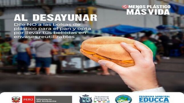 𝑨𝑳 𝑫𝑬𝑺𝑨𝒀𝑼𝑵𝑨𝑹 dile 𝐍𝐎 a las bolsas de plástico para el pan y opta por llevar tus bebidas en envases reutilizables.
