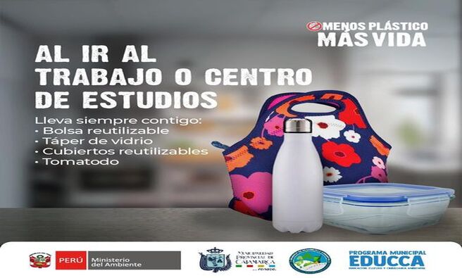 ✅Al ir al trabajo o centro de estudios lleva siempre contigo:
✔️Bolsa reutilizable
✔️Táper de vidrio
✔️Cubiertos reutilizables
✔️Tomatodo