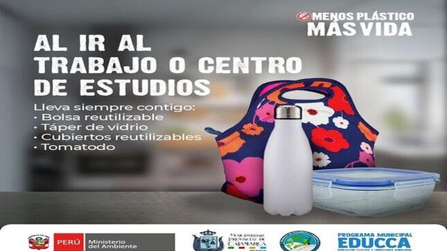 ✅Al ir al trabajo o centro de estudios lleva siempre contigo:
✔️Bolsa reutilizable
✔️Táper de vidrio
✔️Cubiertos reutilizables
✔️Tomatodo