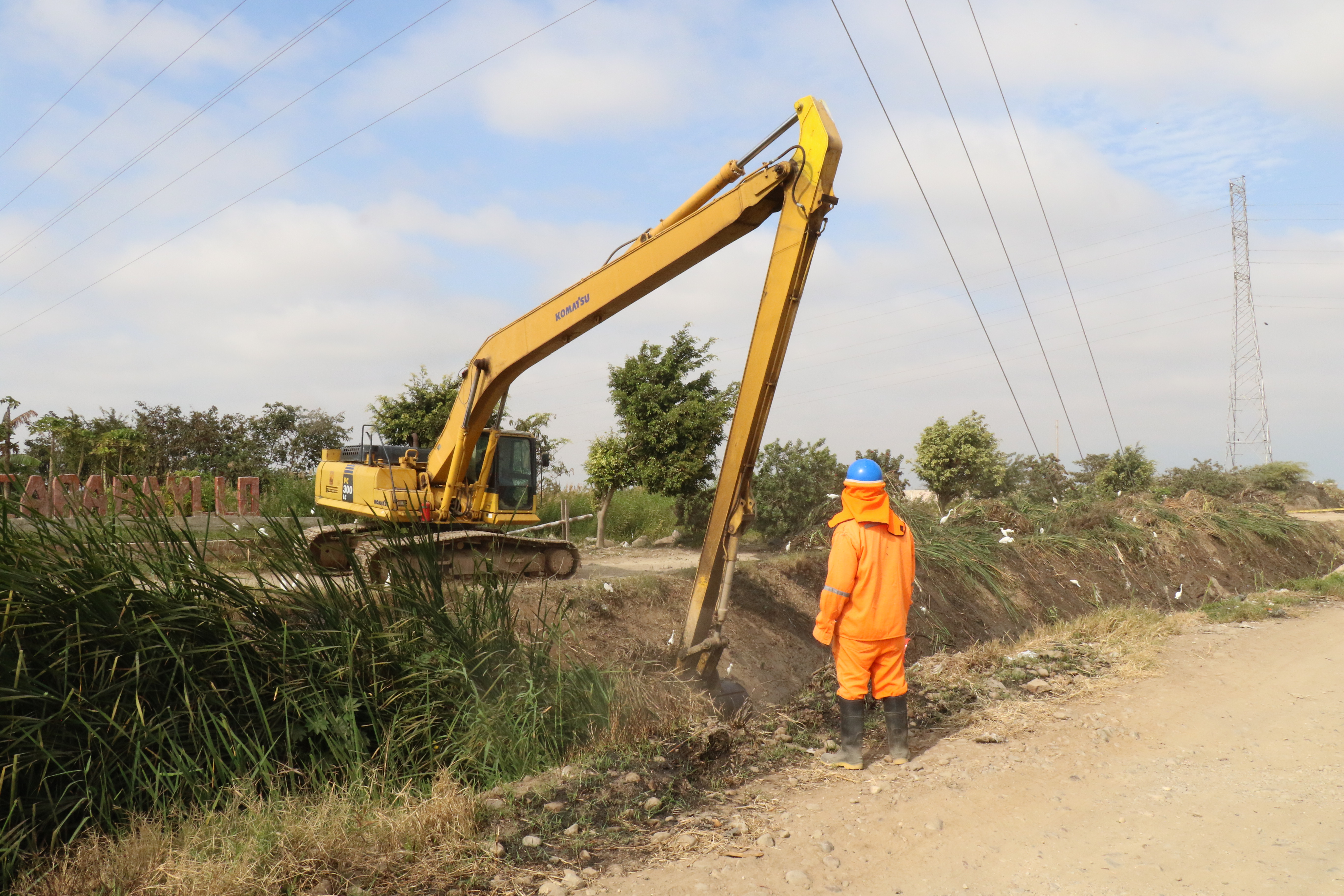 Los trabajos en el Dren D-3000 se desarrollan sobre una longitud de 13.25 kilómetros
