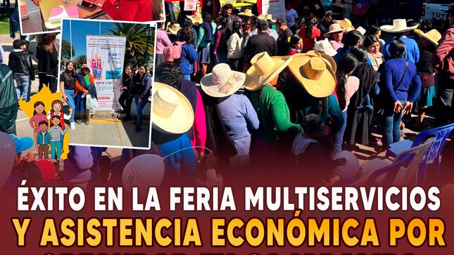 Éxito en la feria multiservicios y asistencia económica por orfandad en Cajabamba