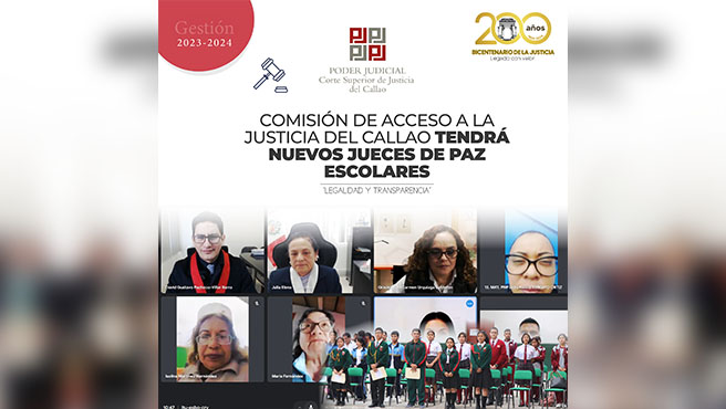 Corte Superior de Justicia del Callao tendrá nuevos jueces de paz escolares