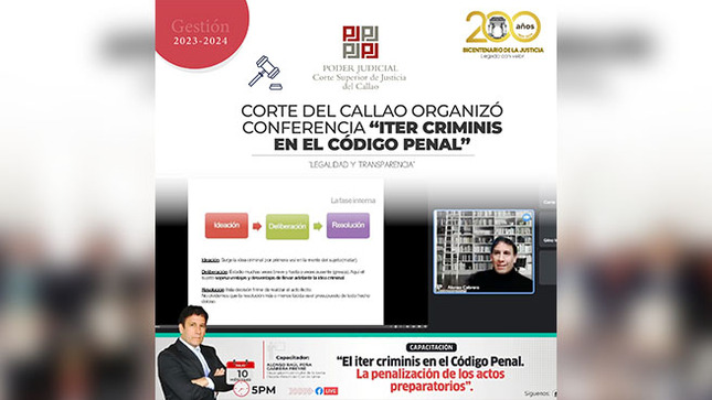 Corte Superior del Callao organizó conferencia “Iter Criminis en el Código Penal” 