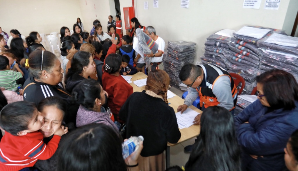 Gobierno Regional y Alcaldía de Mi Perú apoyan a población más necesitada contra el friaje