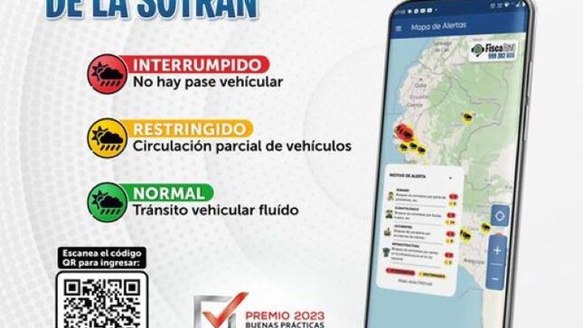 Información del tránsito en vías nacionales en tiempo real