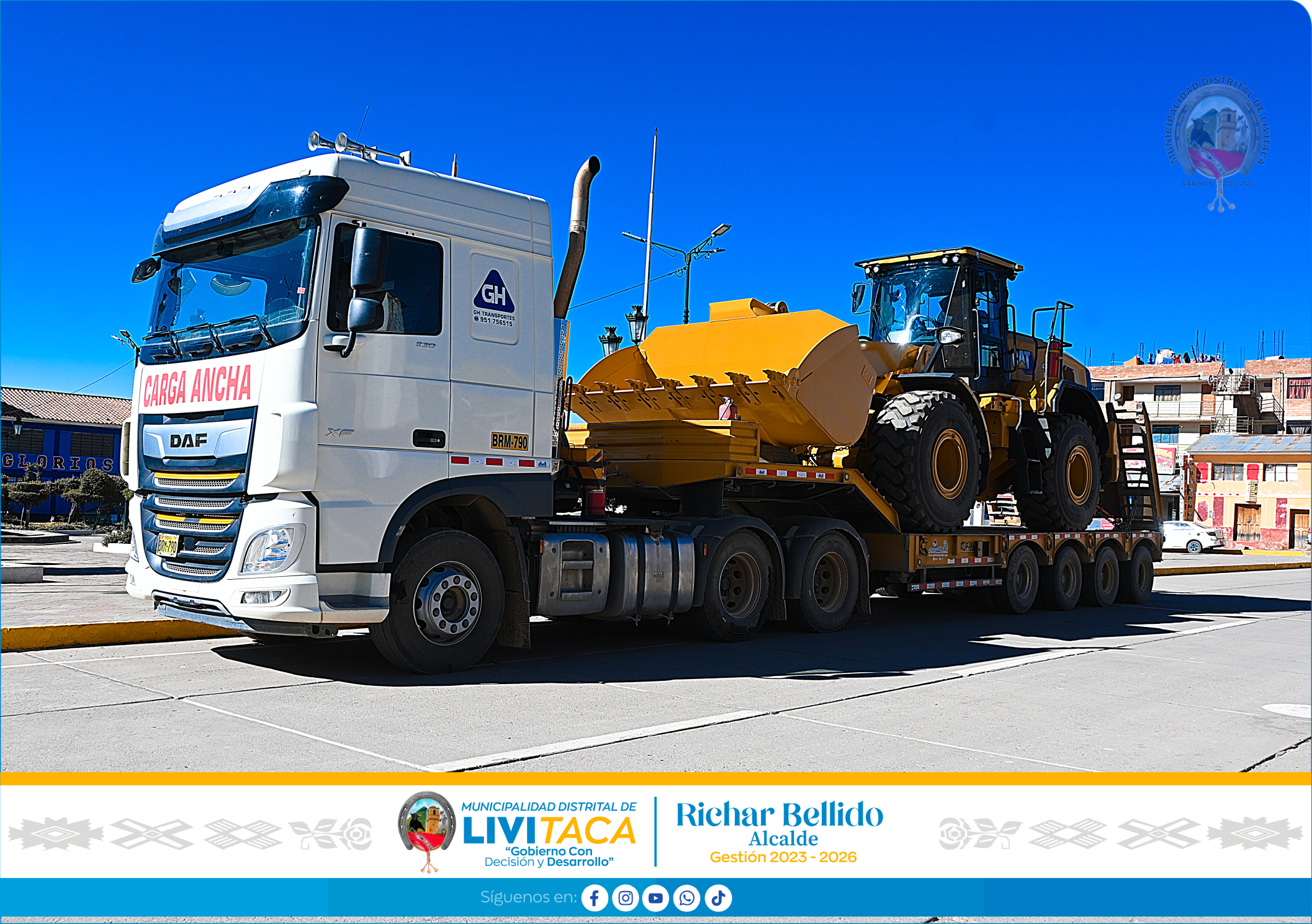 Imagen del tractor en Livitaca