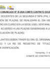 Vista preliminar de documento COMUNICADO N° 35-2024 - ADJUDICACIÓN PARA CONTRATO DOCENTE