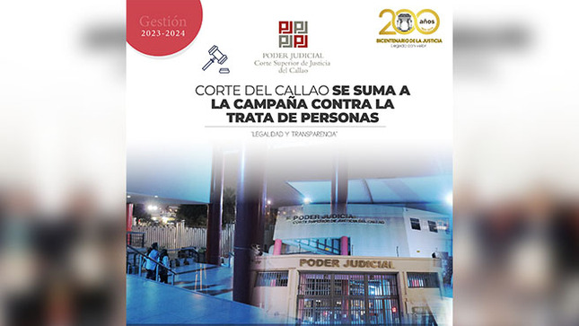 Corte Superior de Justicia del Callao se suma a la campaña contra la Trata de personas