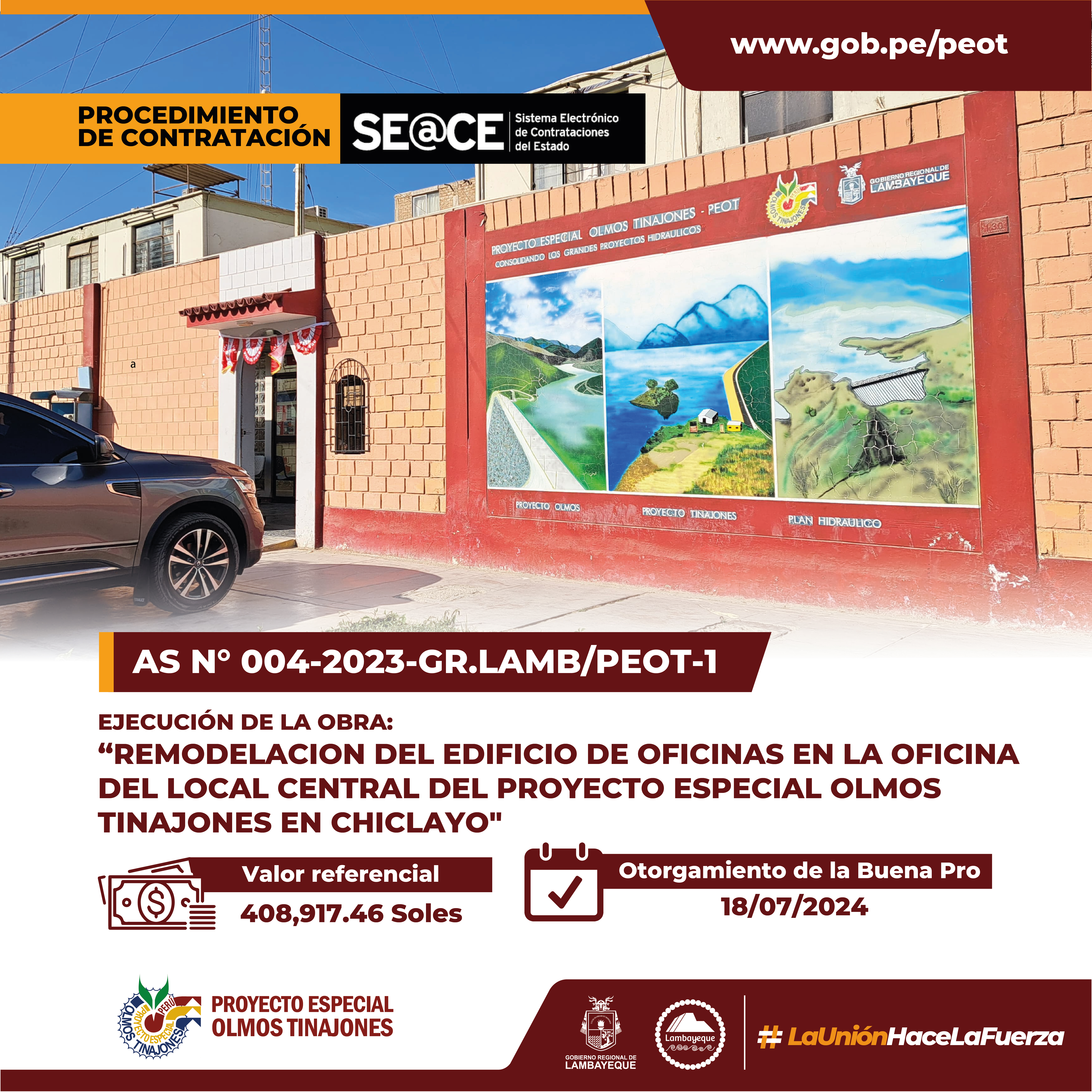 PROCESOS DE CONTRATACION REMODELACION SEDE CENTRAL PEOT