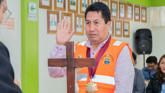 Autoridades juramentaron y conformaron el COEP, plataforma de defensa civil y el grupo de trabajo de la provincia de Huarmey.
