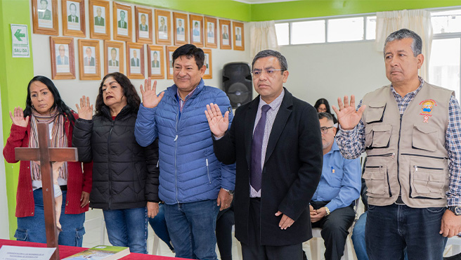 Autoridades juramentaron y conformaron el COEP, plataforma de defensa civil y el grupo de trabajo de la provincia de Huarmey.