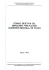 Vista preliminar de documento Código de Ética del Empleado Público del Gobierno Regional de Tacna