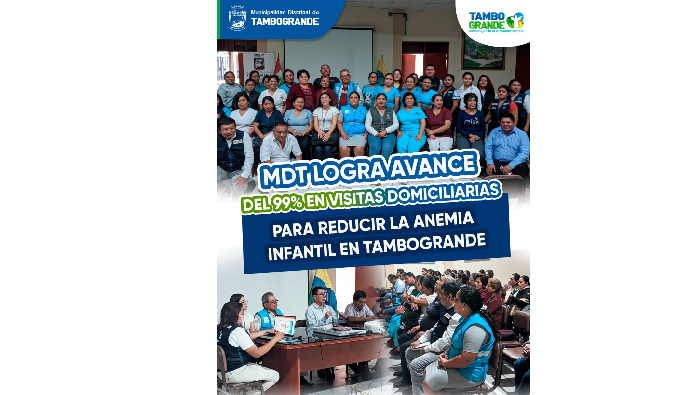 MDT logra avance del 99% en visitas domiciliarias para reducir la anemia infantil en Tambogrande
