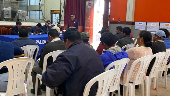 Se reprogramaron actividades en obras del proyecto de riego Limatambo.
CONSEJERO REGIONAL REPRESENTANTE POR ANTA PARTICIPÓ DE LA REUNION DE TRABAJO DEL PROYECTO DE RIEGO LIMATAMBO.