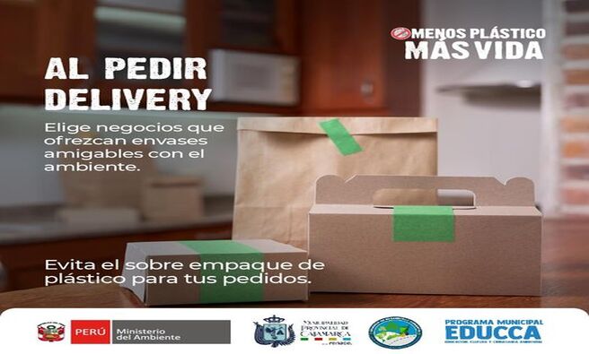 🍔Al  pedir delivery elige negocios que ofrezcan envases amigables con el ambiente. 
Evita el sobre empaque de plástico para tus pedidos.