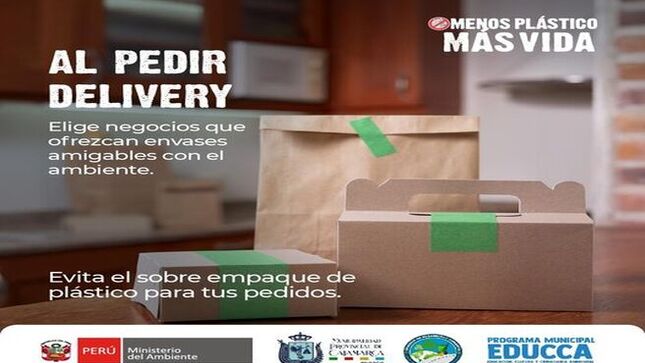 🍔Al  pedir delivery elige negocios que ofrezcan envases amigables con el ambiente. 
Evita el sobre empaque de plástico para tus pedidos.