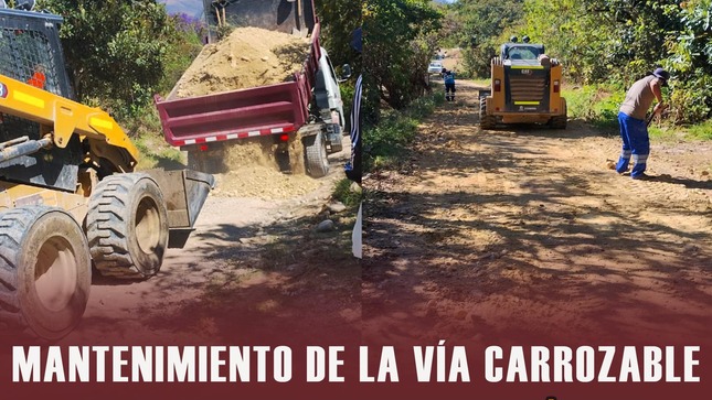 Mantenimiento de la vía carrozable en la planta de residuos sólidos