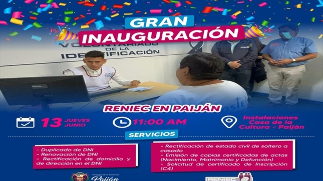 INAUGURACIÓN RENIEC EN PAIJÁN