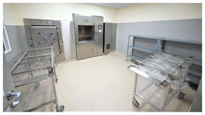 Central de Esterilización funcionará en el sótano, en un espacio cedido por el Servicio de Nutrición, hasta que concluyan los trabajos de remodelación en el piso siete.