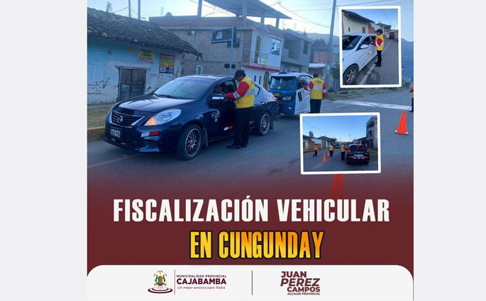 Llevó a cabo una fiscalización vehicular en la zona de Cugunday