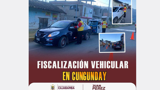 Llevó a cabo una fiscalización vehicular en la zona de Cugunday