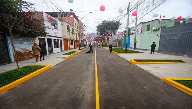 Calle Márquez de Corpac cuenta con pista, veredas, sardineles, rampas y áreas verdes